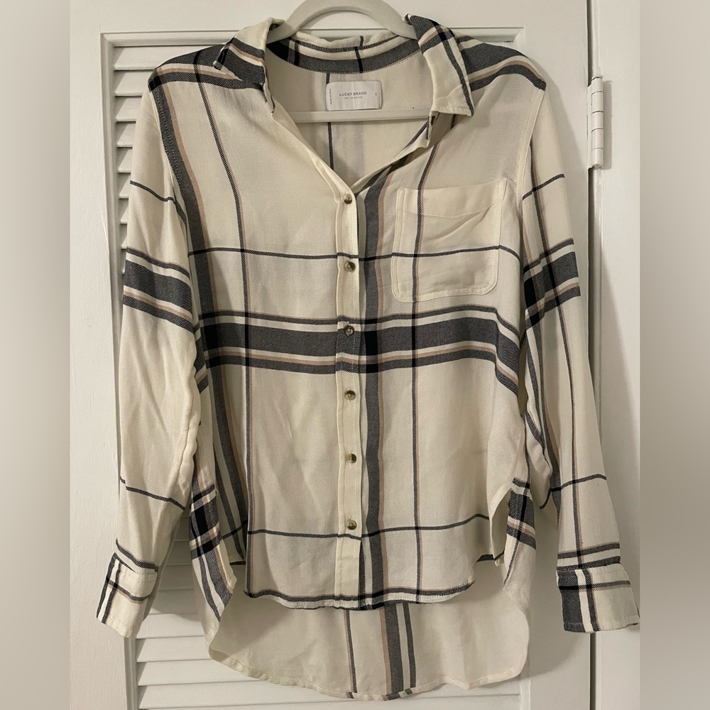 Plaid Lucky Brand Button Down Shirt